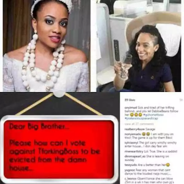 #BBNaija: Onyinye Onwugbenu Deletes Instagram Account After Receiving Backlash For Attacking Tboss